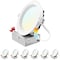 Luxrite 6 Inch LED Recessed Downlights 5CCT 2700K-5000K 18W 1800LM Dimmable Wet Rated IC Rated, 6PK LR22636-6PK - alternate 1